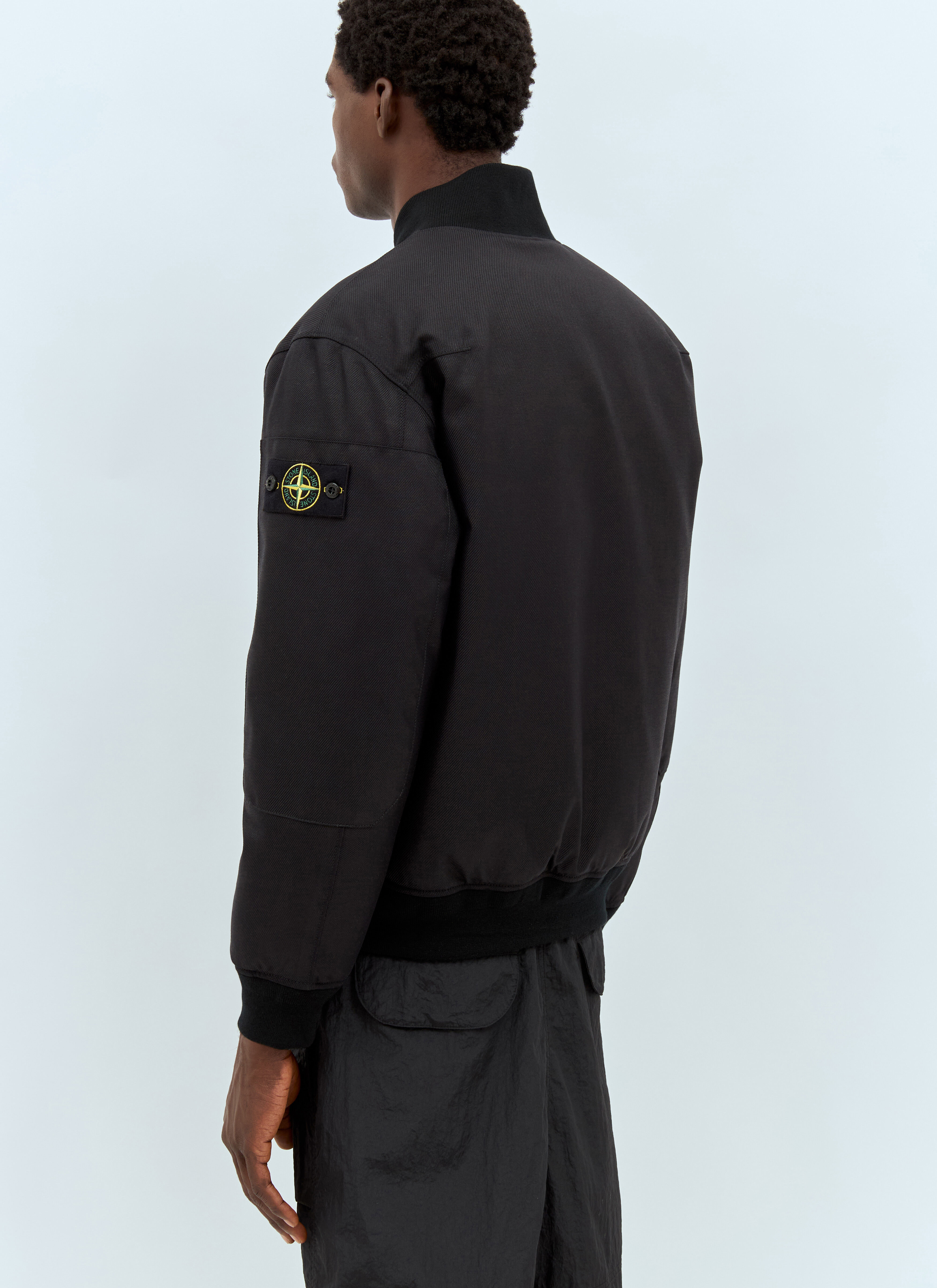 Stone Island Men's' Twill Padded Jacket in Black | LN-CC®