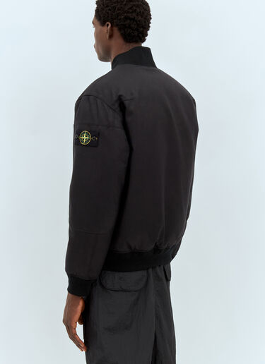 Stone Island 斜纹布填充夹克  黑色 sto0158021