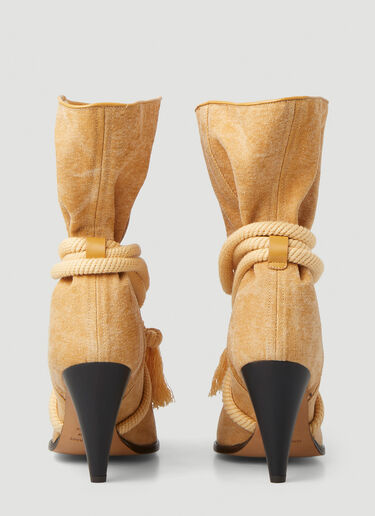 Isabel Marant Lidly Western Ankle Boots Beige ibm0248019