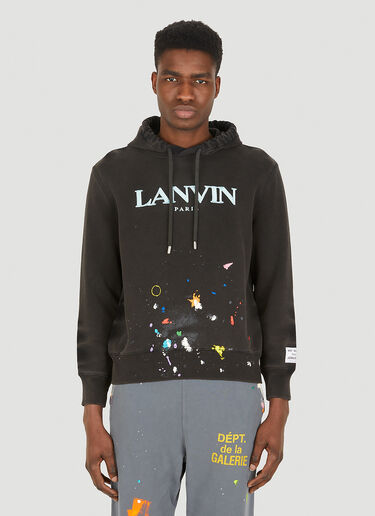 Lanvin x Gallery Dept. Logo Print Hooded Sweatshirt Black lag0148009