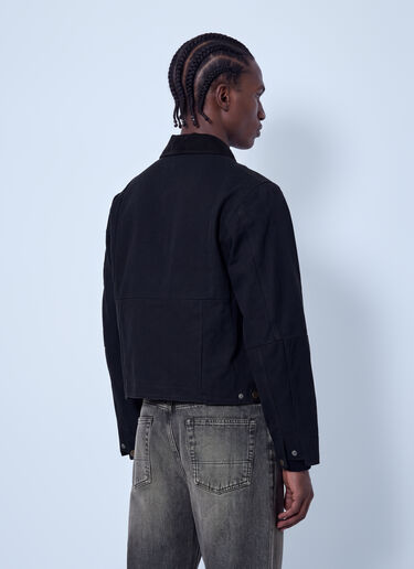 LN-CC® - VETEMENTS: Cut-Up Workwear Jacket - Black VETEMENTS Cut-Up Workwear Jacket Black vet0166001