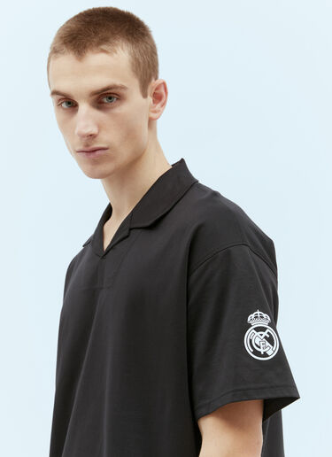 Y-3 x Real Madrid ロゴプリントポロシャツ  ブラック rma0156009