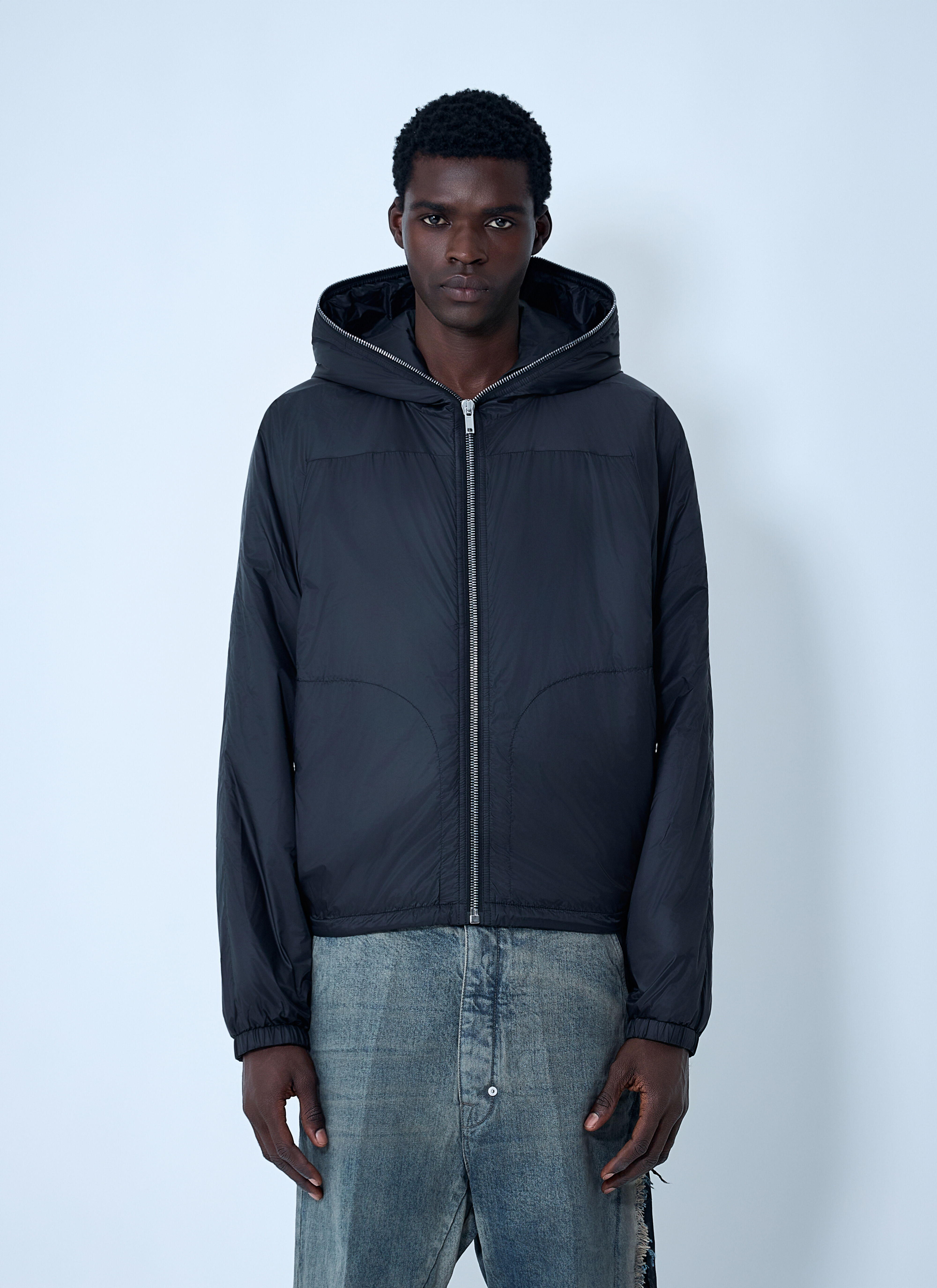 Rick Owens DRKSHDW Men's' Sealed Winbreaker Jacket in Black | LN-CC®