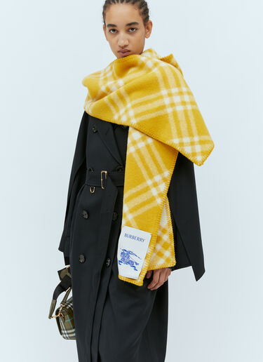 Burberry Wool Hooded Scarf Yellow bur0254019