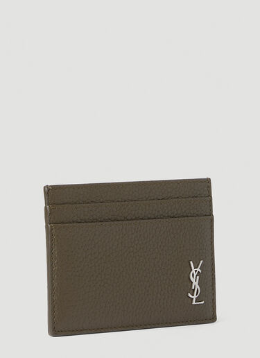 Saint Laurent 徽标铭牌卡包 卡其色 sla0151074