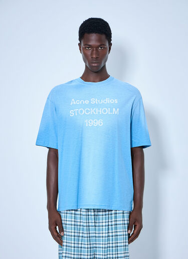 Acne Studios ロゴモチーフ コットンTシャツ ブルー acn0165018