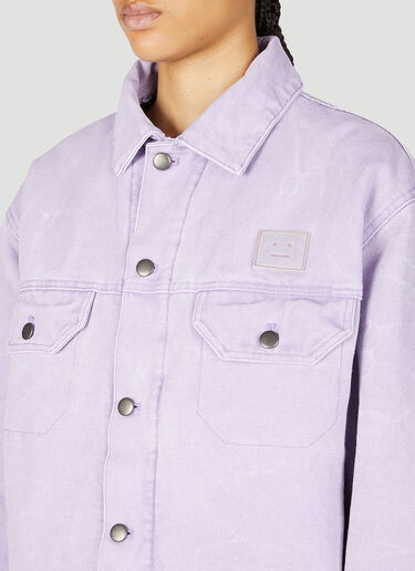 Acne Studios 方脸贴饰帆布夹克 粉紫色 acn0253012