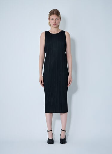 Pleats Please Issey Miyake Pleated Midi Dress Black plp0260019