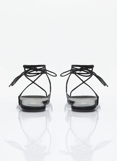 TOTEME The Suede Tie Sandals Black tot0256028