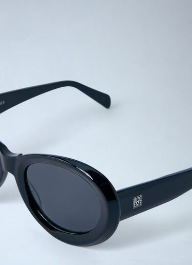 TOTEME Oval Sunglasses Black tot0261010
