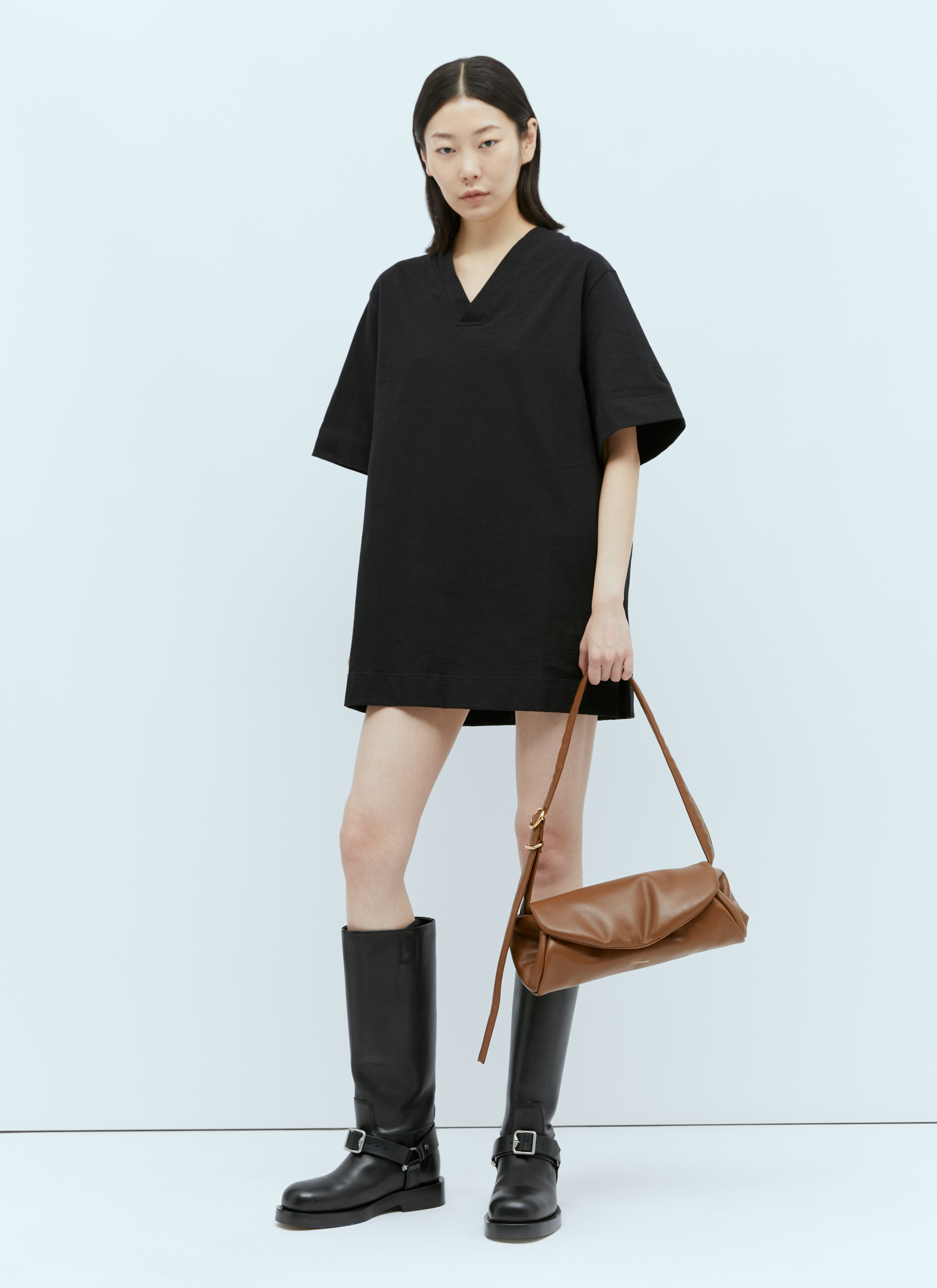 Jil Sander Women's' Large Cannolo Padded Shoulder Bag in Brown | LN-CC®