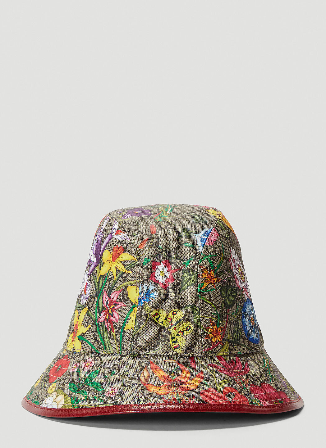 Gucci Ophidia Flora Bucket Hat in Beige LN CC