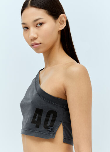 Courrèges Tuba Printed Crop Top Grey cou0255016