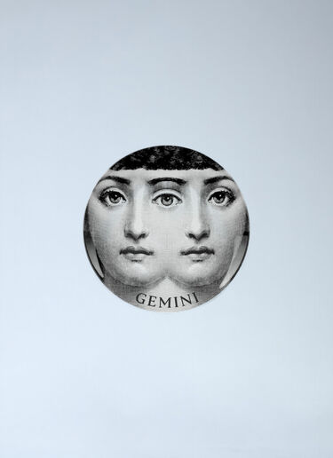 Fornasetti Tema e Varazione N.350 Gemini Wall Plate White wps0691891
