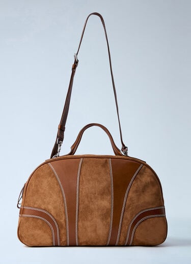 Dries Van Noten Leather-Trimmed Suede Duffel Bag Brown dvn0163033