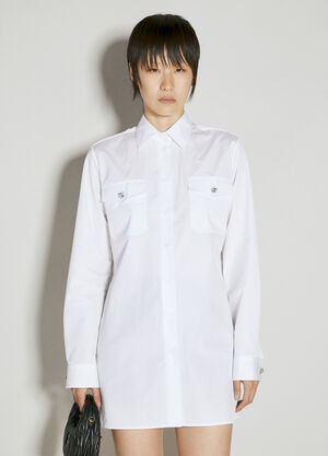 Prada Classic Shirt With Embellished Buttons Black pra0256050