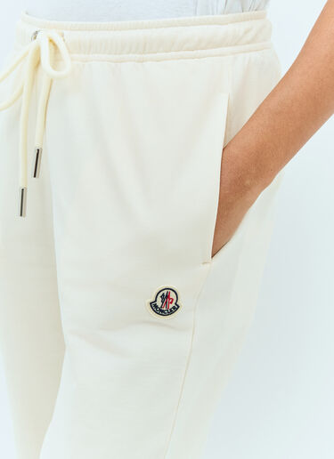 Moncler Logo Patch Track Pants White mon0259032