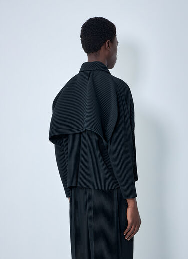 Homme Plissé Issey Miyake Pleated Button-Up Jacket Black hmp0164005