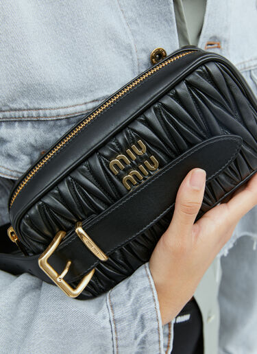 Miu Miu Matelassé Nappa Leather Clutch Black miu0254056