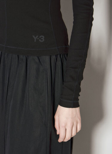 Y-3 Fitted Long-Sleeve T-Shirt Black yyy0256004