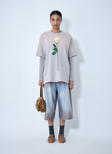 Acne Studios Layered Graphic T-Shirt Grey acn0264041