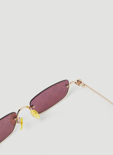 Gucci Rectangular Sunglasses Gold guc0252132