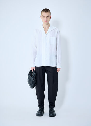 Dolce & Gabbana リネンスプレッドカラーシャツ  ホワイト dol0160004