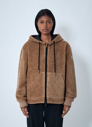 Moncler Reversible Teddy Padded Zip-Up Sweatshirt Brown mon0262021