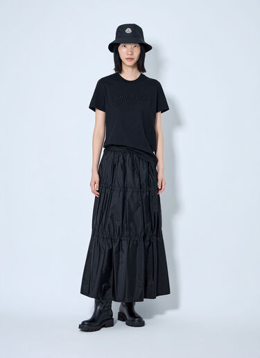 LN-CC® - Moncler: Tiered Maxi Skirt - Black Moncler Tiered Maxi Skirt Black mon0265089
