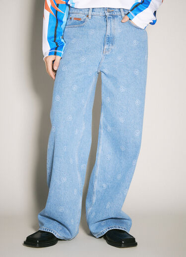 Martine Rose Extended Wide-Leg Jeans Blue mtr0358004