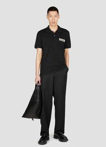 Alexander McQueen Logo Patch Polo Shirt Black amq0152008