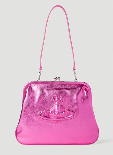 Vivienne Westwood Injected Orb Clutch Bag Pink vvw0251064