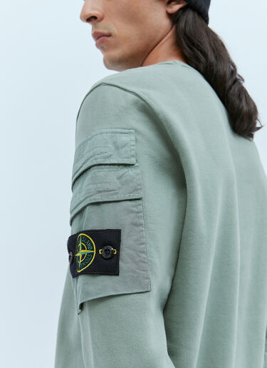 Compass Patch Sweatshirt Stone Island Compass Patch Sweatshirt Green sto0154055