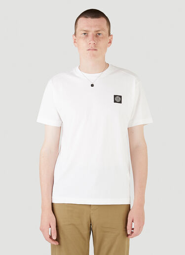 Stone Island Logo-Patch T-Shirt White sto0145019