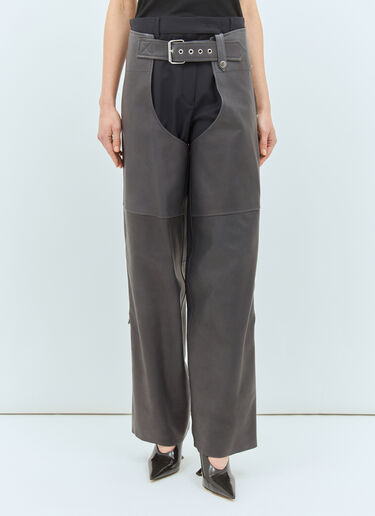 Sportmax Nappa Leather Chaps Brown spx0258014