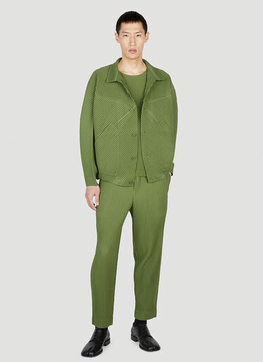 Homme Plissé Issey Miyake 褶裥 T 恤 绿色 hmp0152017