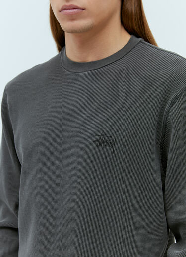 Stüssy 로고 프린트 맨투맨  블랙 sts0153008