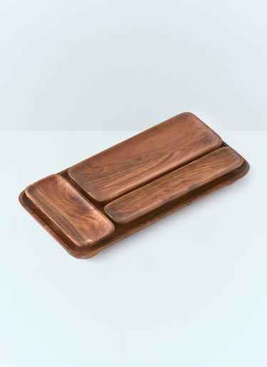 POLSPOTTEN Plankie Tray Brown wps0691432