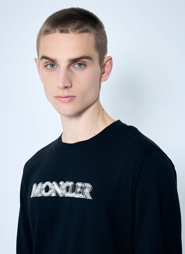 Moncler ロゴプリントロングスリーブTシャツ ブラック mon0159045