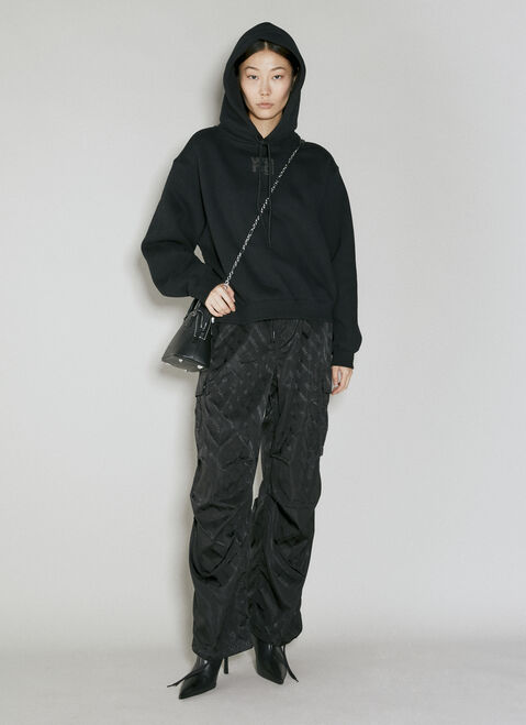 Alexander Wang Logo Puff Hooded Sweatshirt Black awg0253059