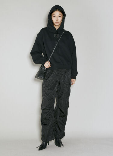 徽标蓬松连帽运动衫 Alexander Wang 徽标蓬松连帽运动衫 黑色 awg0254003