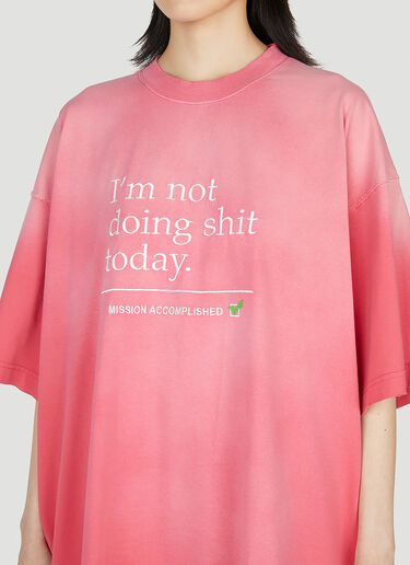 VETEMENTS Slogan T-Shirt Pink vet0351001