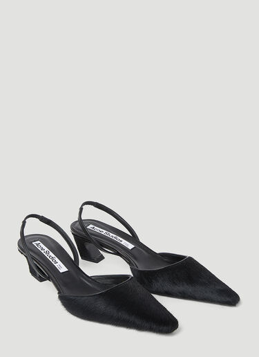 Acne Studios Hairy Slingback Heels Black acn0254020