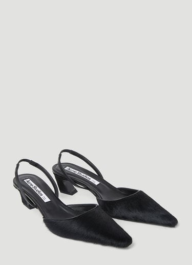 Hairy Slingback Heels Acne Studios Hairy Slingback Heels Black acn0254020