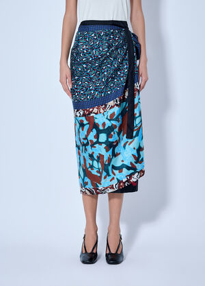 Dries Van Noten Scarfy Long Skirt Blue dvn0265011