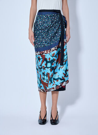 Dries Van Noten Scarfy Long Skirt Blue dvn0265011