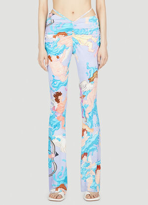 Balenciaga Wrapped Printed Leggings Black bal0257017