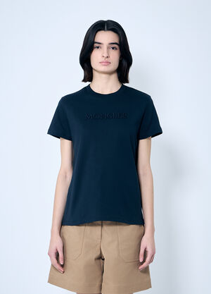 Moncler Logo Motif T-Shirt Navy mon0259028