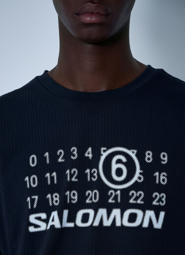 MM6 Maison Margiela x Salomon 徽标图案 T 恤 黑色 mms0161004