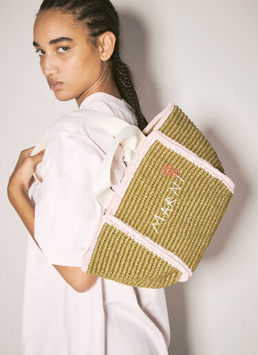 Marni Sillo 小号购物袋 绿色 mni0257031